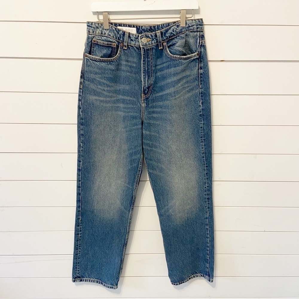 Zara | Women’s Straight High Rise 100% Cotton Jeans Size 10